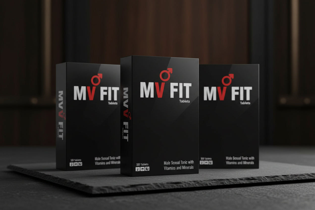 Box of MV Fit Tablets on a white background
