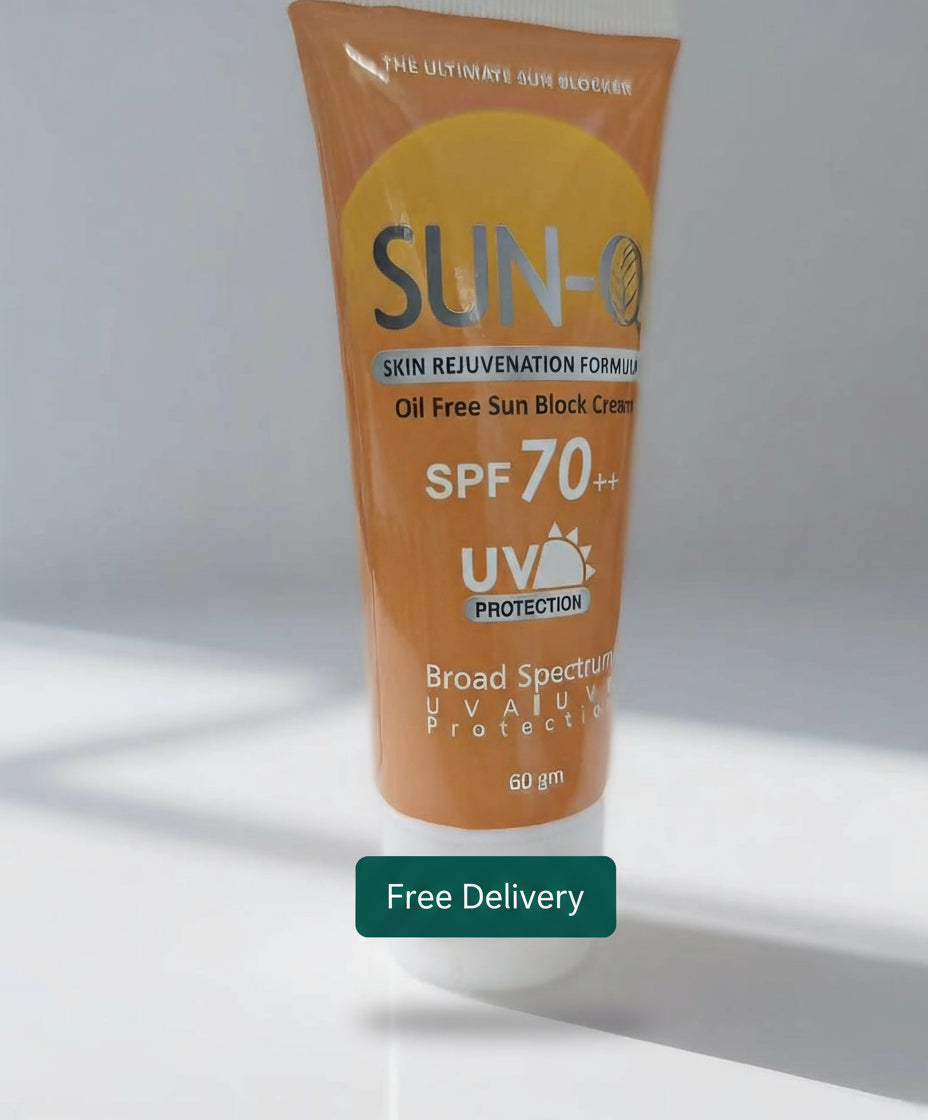 Sun Q Oil Free Sunblock SPF 70++ - Long Lasting Protection