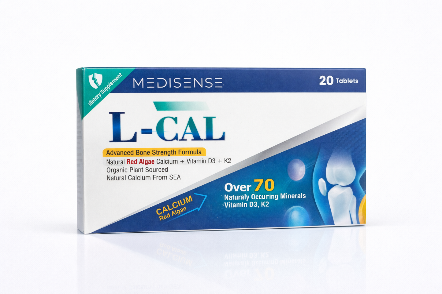 Medisense L-Cal supplement box on a white background
