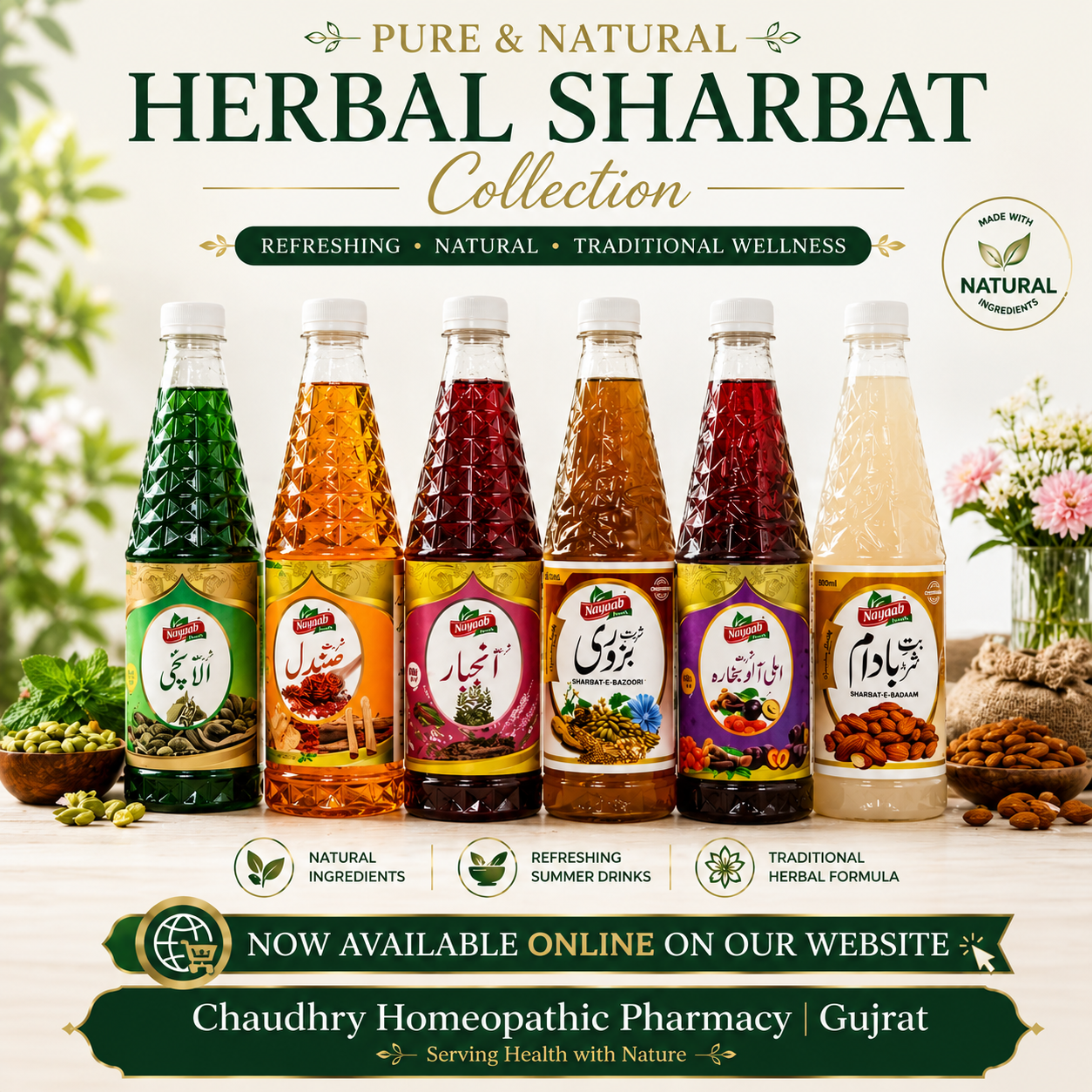 Herbal Sharbat Collection - Natural Summer Drinks