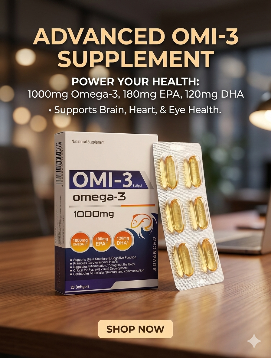 Omega 3 Capsule 1000mg – (EPA 180mg & DHA 120mg)