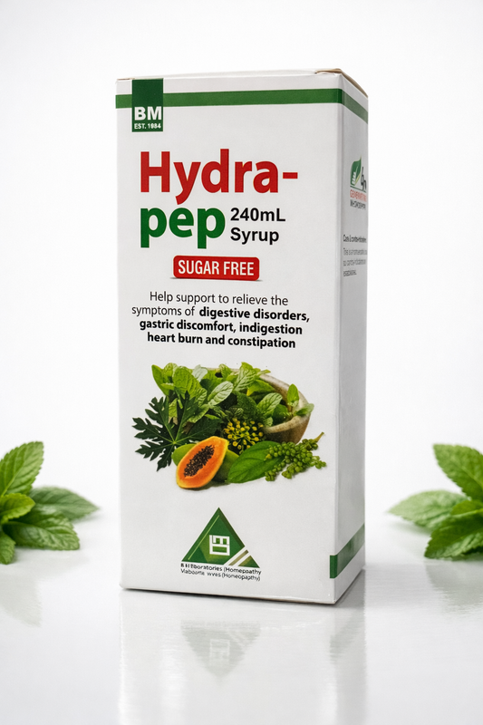 Hydra-pep syrup packaging on a white background