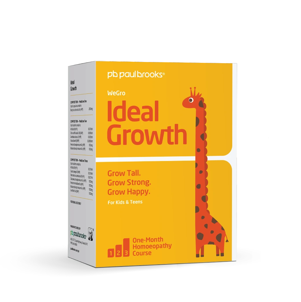 PB Paulbrooks Ideal Growth product packaging with a giraffe illustration on a white background