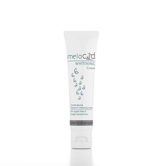 Melacid Whitening Cream on a plain white background 