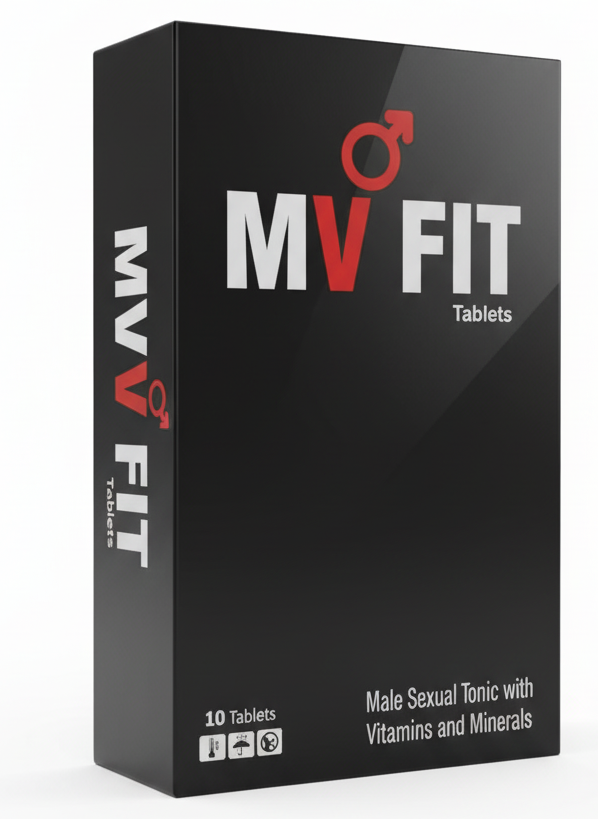 Mv Fit Tablet for Sexual Tonic on a white plain background