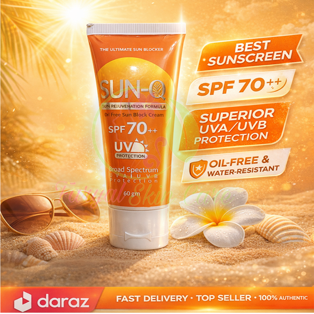 Sun Q Oil Free Sunblock SPF 70++ - Long Lasting Protection