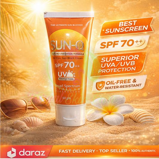 Sun Q Oil Free Sunblock SPF 70++ - Long Lasting Protection