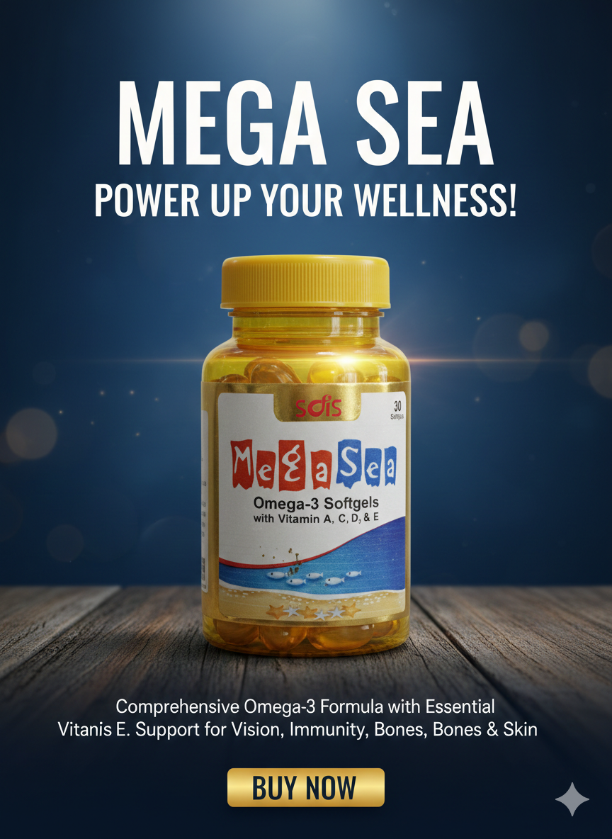 Omega 3 Capsule 600mg with vitamin a,c,d,e