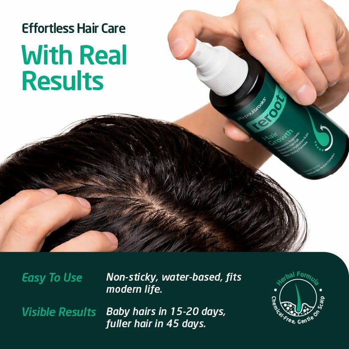 Reroot Hair Growth Spray - Herbal Hair Care & Scalp Support Formula