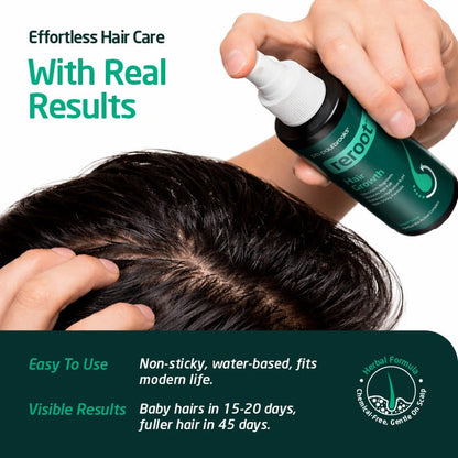 Reroot Hair Growth Spray - Herbal Hair Care & Scalp Support Formula