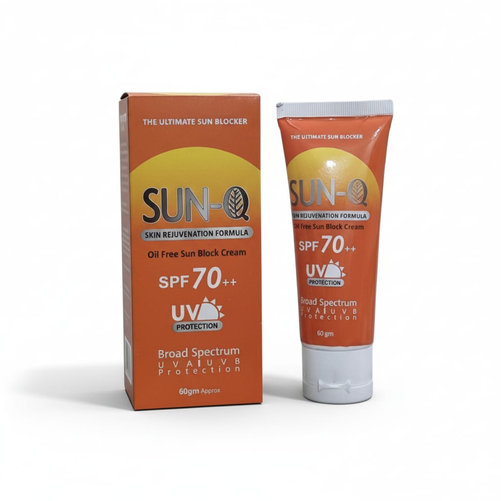 Sun Q Oil Free Sunblock SPF 70++ - Long Lasting Protection