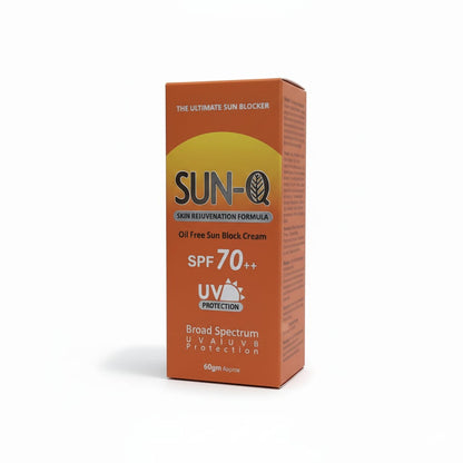 Sun Q Oil Free Sunblock SPF 70++ - Long Lasting Protection